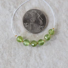 6mm Peridot Round Faceted Beads 6 Pcs Natural Green Gemstone for DIY Jewelry Making