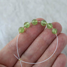 6mm Peridot Round Faceted Beads 6 Pcs Natural Green Gemstone for DIY Jewelry Making