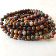 6mm Picasso Smooth Beads Jasper Genuine Beads 15