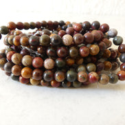 6mm Picasso Smooth Beads Jasper Genuine Beads 15