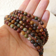 6mm Picasso Smooth Beads Jasper Genuine Beads 15