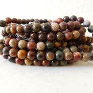 6mm Picasso Smooth Beads Jasper Genuine Beads 15