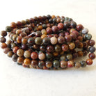6mm Picasso Smooth Beads Jasper Genuine Beads 15" Gemstone Beads for Jewelry Making Beading Craft Gift