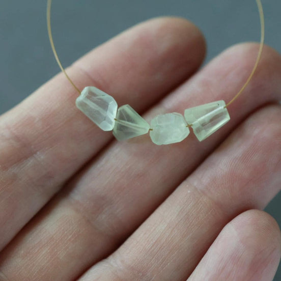 6mm Prehnite Nugget Beads Freeform Chunks Pale Green Natural Gemstone Beads Beading Crafter Gift DIY jewelry making
