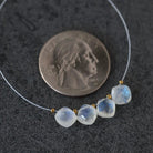 6mm Rainbow Moonstone Square Beads - Faceted Briolette Natural Gemstone 4 Pcs