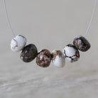 7mm Rare Arizona Wild Horse Magnesite Beads Smooth Rondelle Nuggets Natural Gemstone for DIY Jewelry Making Supplies