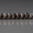 6mm Rare Brown Labradorite Beads - Faceted Rondelle Natural Gemstone 15" Strand