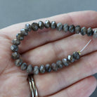 6mm Rare Brown Labradorite Beads - Faceted Rondelle Natural Gemstone 15" Strand