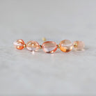 6mm Rare Padparadscha Sapphire Oval Beads Smooth 5 PCs Gemstone for DIY Jewelry Making Supplies Earrings