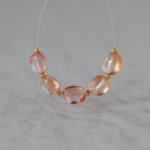 6mm Rare Padparadscha Sapphire Oval Beads Smooth 5 PCs Gemstone for DIY Jewelry Making Supplies Earrings