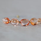 6mm Rare Padparadscha Sapphire Oval Beads Smooth 5 PCs Gemstone for DIY Jewelry Making Supplies Earrings