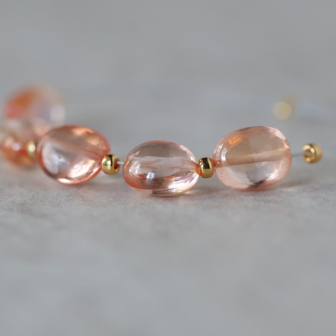 6mm Rare Padparadscha Sapphire Oval Beads Smooth 5 PCs Gemstone for DIY Jewelry Making Supplies Earrings