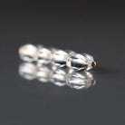 6mm Rock Quartz Beads - Faceted Coin Natural Gemstone 4 Pcs