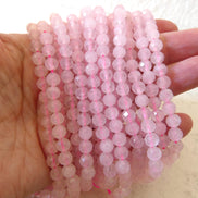 6mm Rose Quartz Faceted Beads 7.5