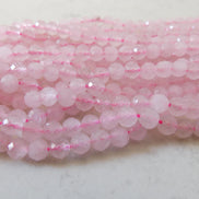 6mm Rose Quartz Faceted Beads 7.5