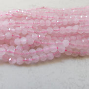 6mm Rose Quartz Faceted Beads 7.5