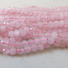 6mm Rose Quartz Faceted Beads 7.5" Half Strand Pale Pink Genuine Gemstone Beads for Jewelry Making Beading Craft Gift Beads