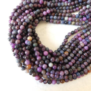 6mm Ruby and Sapphire Smooth Beads 15