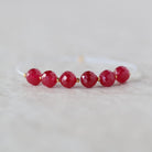 6mm Ruby Beads Faceted Round Lab Ruby Gemstone for DIY Jewelry Making Earrings Supplies