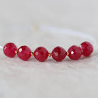 6mm Ruby Beads Faceted Round Lab Ruby Gemstone for DIY Jewelry Making Earrings Supplies