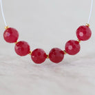 6mm Ruby Beads Faceted Round Lab Ruby Gemstone for DIY Jewelry Making Earrings Supplies