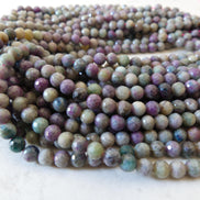 6mm Ruby in Fuchsite Faceted Beads 15