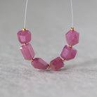 6mm Ruby Nuggets Stone Beads – Faceted Nugget Natural Gemstone