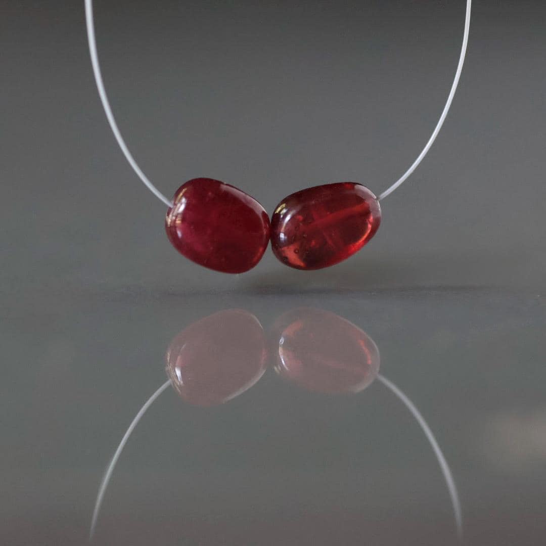 Natural Ruby Oval Smooth Bead 6mm x 8mm Nugget Stone Chunk Gemstone Bead for Jewelry Making Beading Craft Gift Beads July Birthstone