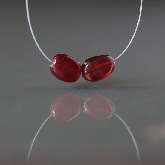 Natural Ruby Oval Smooth Bead 6mm x 8mm Nugget Stone Chunk Gemstone Bead for Jewelry Making Beading Craft Gift Beads July Birthstone