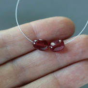 Natural Ruby Oval Smooth Bead 6mm x 8mm Nugget Stone Chunk Gemstone Bead for Jewelry Making Beading Craft Gift Beads July Birthstone