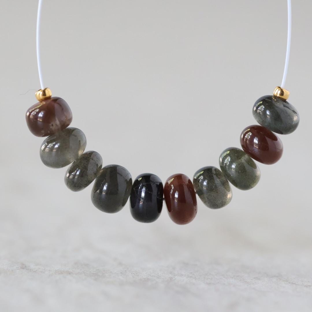 5mm Tanzanian Scapolite Beads - Smooth Rondelle Natural Gemstone 8 Pcs