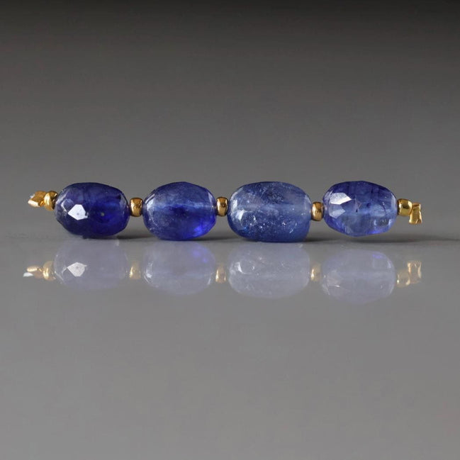 Madagascar Blue Sapphire Beads Oval Faceted 6x8mm Nugget Stone Chunk Gemstone Bead for Jewelry Making Beading Craft Gift Bead