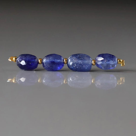 Madagascar Blue Sapphire Beads Oval Faceted 6x8mm Nugget Stone Chunk Gemstone Bead for Jewelry Making Beading Craft Gift Bead