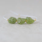 7-10mm Raw Peridot Nugget Beads 3 Pieces Freeform Chunks Rough Gemstone Green For DIY Jewelry Making
