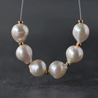 7.5mm Genuine Japanese Akoya Pearl Beads Baroque Cream Organic 6 PCs DIY Jewelry Making Supplies Earrings