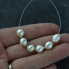 7.5mm Genuine Japanese Akoya Pearl Beads Baroque Cream Organic 6 PCs DIY Jewelry Making Supplies Earrings
