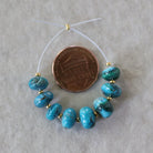 7-9mm Azurite Malachite Beads Smooth Rondelle 8 Pcs Azurmalachite Natural Gemstone DIY Jewelry Making