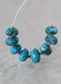 7-9mm Azurite Malachite Beads Smooth Rondelle 8 Pcs Azurmalachite Natural Gemstone DIY Jewelry Making