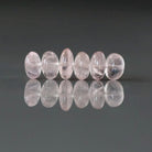 7mm 8mm Morganite Beads - Smooth Rondelle Natural Gemstone 6 Pcs