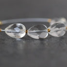 7mm AAA Rock Quartz Faceted Teardrops Beads 5 PCs Clear Crystal Quartz Natural Gemstone for DIY Jewelry Making