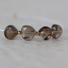 7mm AAA Smoky Quartz Nugget Beads Smooth 4 PCs Natural Brown Gemstone for DIY Jewelry Making