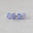 6mm AAA Tanzanite Beads Rondelle Smooth 4 Pcs Gemstone Beads for Silk Knotting Jewelry Making DIY Necklace Earrings