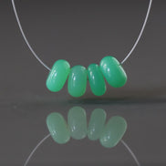 7mm AAA Australian Chrysoprase Rondelle Beads Smooth 4 PCs Mint Green Genuine Gemstone Beads for Jewelry Making Beading Craft Gift Beads
