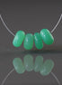 7mm Australian Chrysoprase Rondelle Beads 4 Pcs – Smooth Rondelle Natural Gemstone