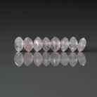 7mm Brazilian Rose Quartz Beads – Faceted Rondelle German Cut Natural Gemstone 8 Pcs
