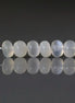 7mm Ceylon White Moonstone Beads - Smooth Rondelle Natural Gemstone 6 Pcs