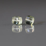 7mm Green Amethyst Cube Bead Faceted Beads Prasiolite Transparent Sparkly Gemstone Beads for Jewelry Making February Birthstone