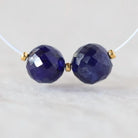 7mm Madagascar Blue Sapphire Beads Round Faceted Natural Gemstone Bead for DIY Jewelry Making