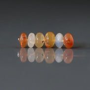 7mm Mexican Fire Opal Rondelle Beads Smooth Natural Opal Beads for DIY Jewelry Making Earrings Pendant Necklace