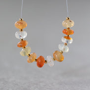 7mm Mexican Fire Opal Beads – Smooth Rondelle Natural Gemstone